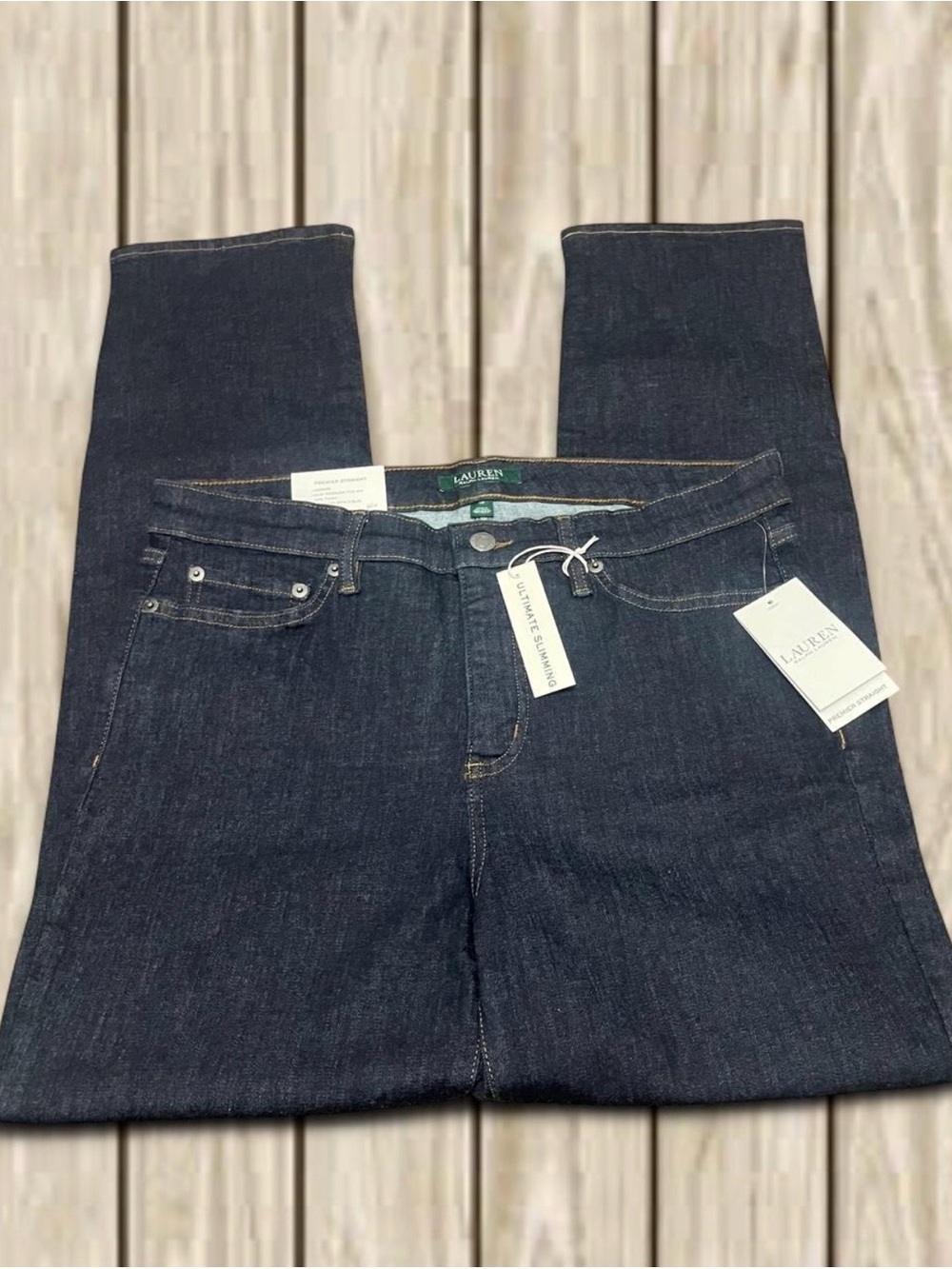 Ralph Lauren Women's Straight Leg Jeans in Dark Indigo